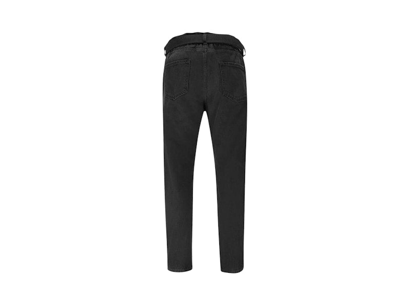 OFF-WHITE Belted Low Crotch Slim Fit Denim II Jeans Black
