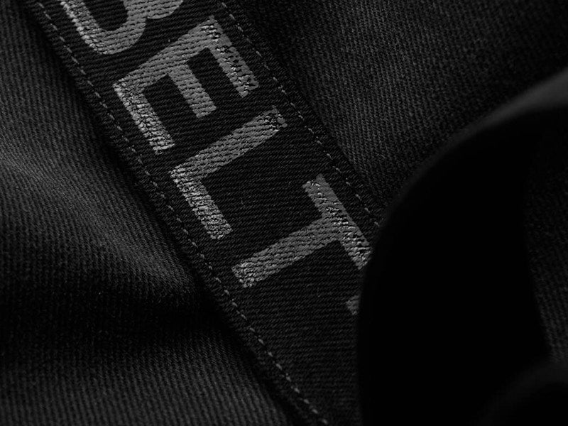 OFF-WHITE Belted Low Crotch Slim Fit Denim II Jeans Black