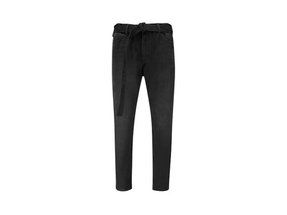 OFF-WHITE Belted Low Crotch Slim Fit Denim II Jeans Black