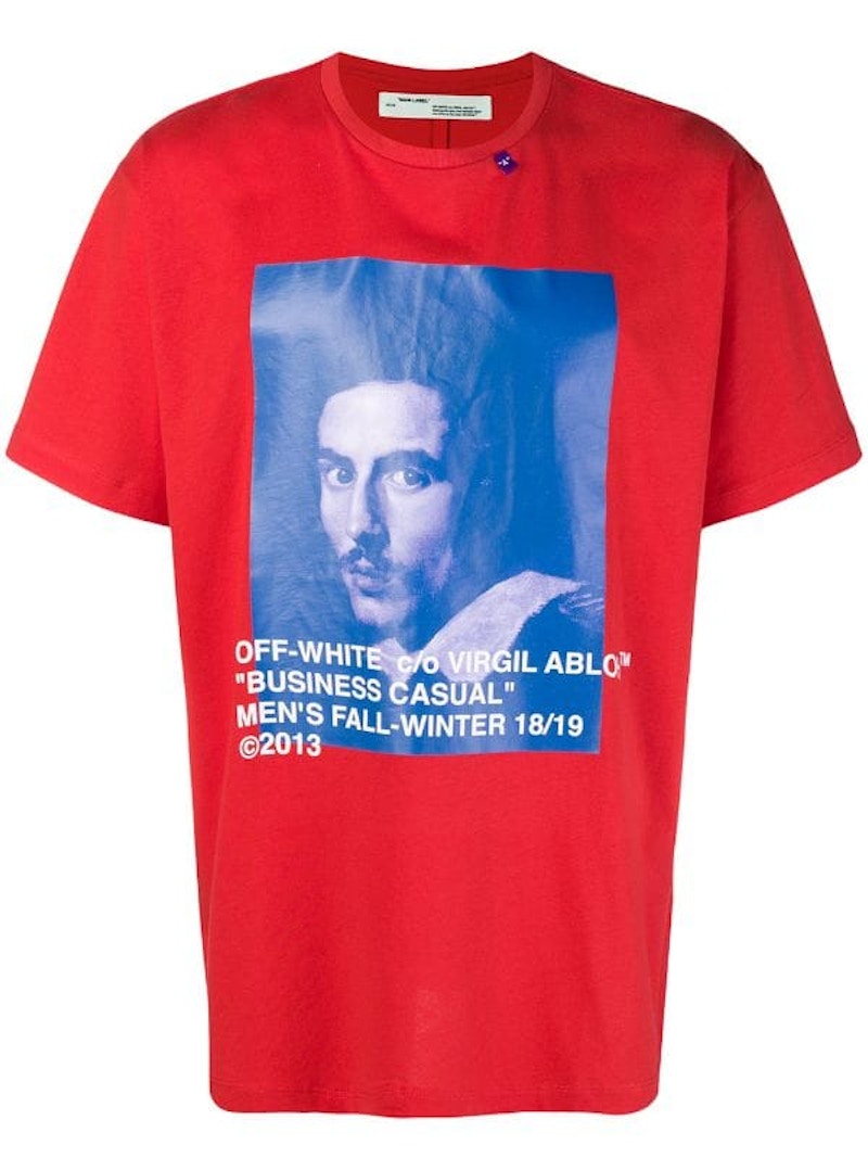 OFF-WHITE Bernini Spliced Tee Red