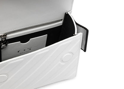 OFF-WHITE Binder 18 Shoulder Bag SS22 Diag Embossed White Black