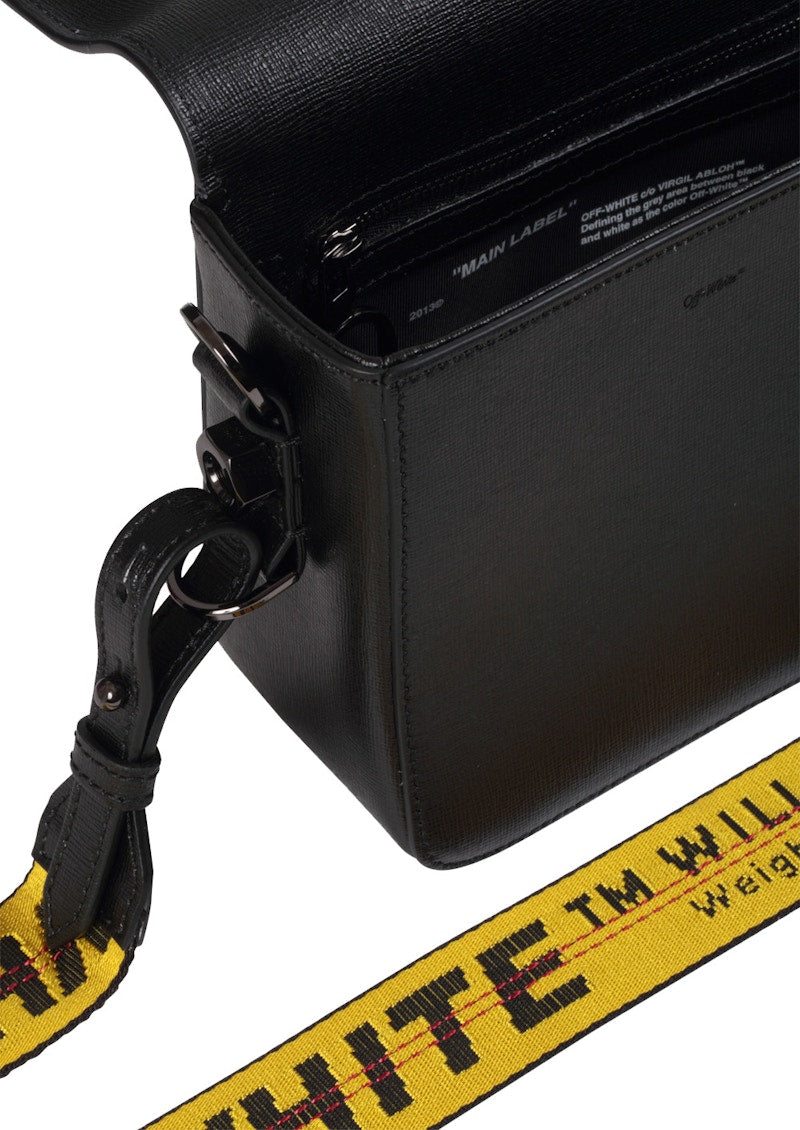 OFF-WHITE Binder Clip Bag Diag Black White Yellow