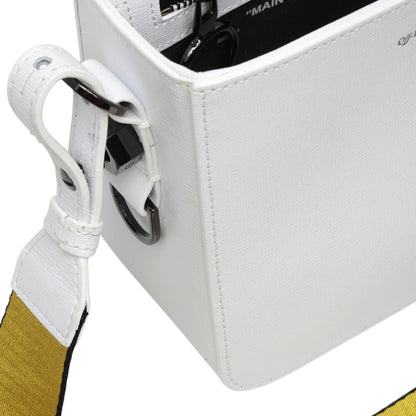 OFF-WHITE Binder Clip Bag Diag White Black Yellow