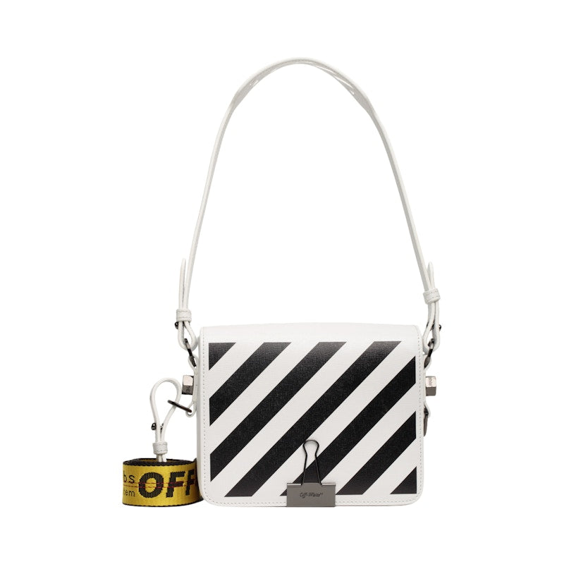 OFF-WHITE Binder Clip Bag Diag White Black Yellow