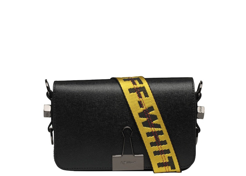 OFF-WHITE Binder Clip Bag Mini Black Yellow