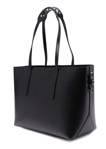 OFF-WHITE Binder Clip Tote Bag SS22 Diag Stripe Black White Yellow