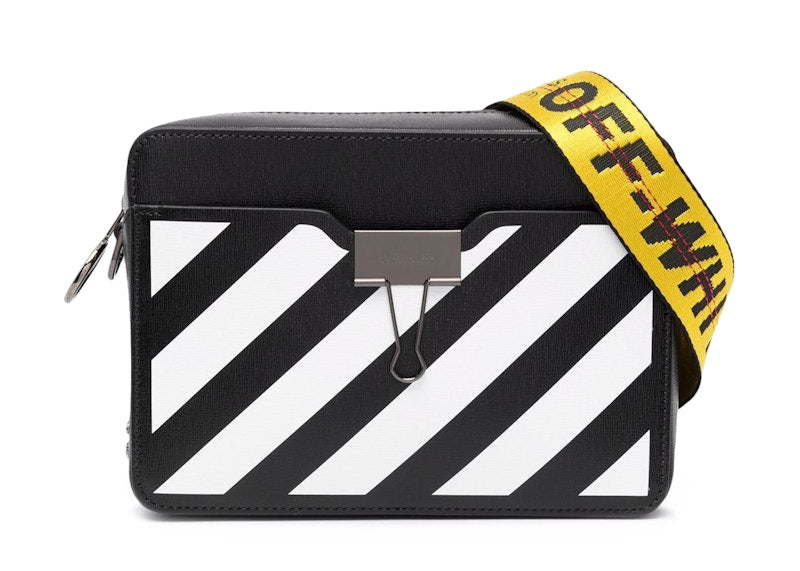 OFF-WHITE Binder Diag Camera Shoulder Bag SS22 Black White Yellow
