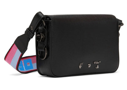 OFF-WHITE Binder Mini Flap Bag Black/White