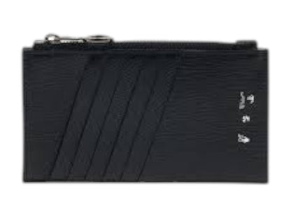 OFF-WHITE Binder Zipped Card Case Black