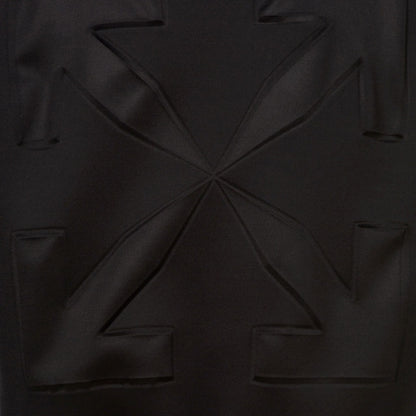 OFF-WHITE Black Hooded Scuba Zip Up Hoodie Black/Black