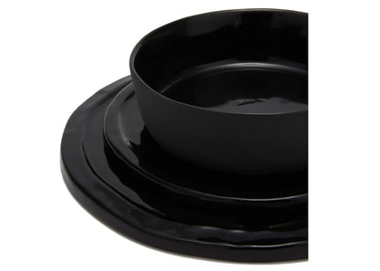 OFF-WHITE Black Matte Ceramic Lunch Set