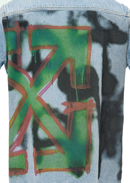 OFF-WHITE Bleached Denim Shirt Bleach/Multicolor