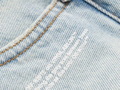 OFF-WHITE Bleached Denim Shorts Bleach