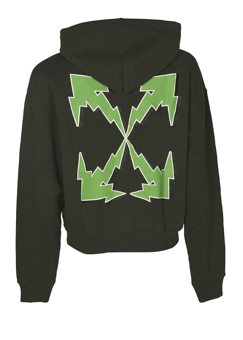 OFF-WHITE Bolt Arrows Hoodie Khaki