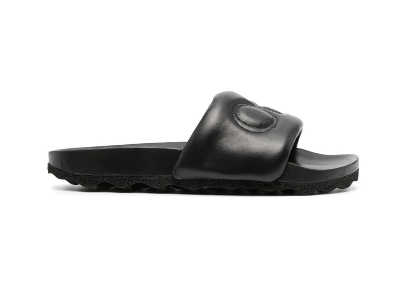 OFF-WHITE Bookish Leather Sliders Black