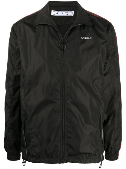 OFF-WHITE Bookish Nylon Full Zip Jacket Black/White