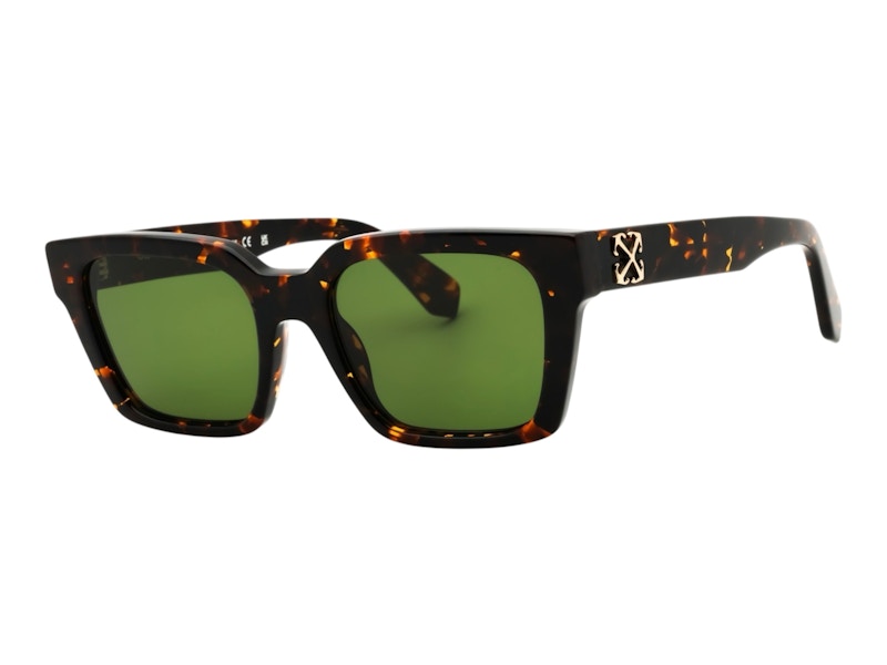 OFF-WHITE Branson Sunglasses Havana Green (OERI111C99PLA0016055)
