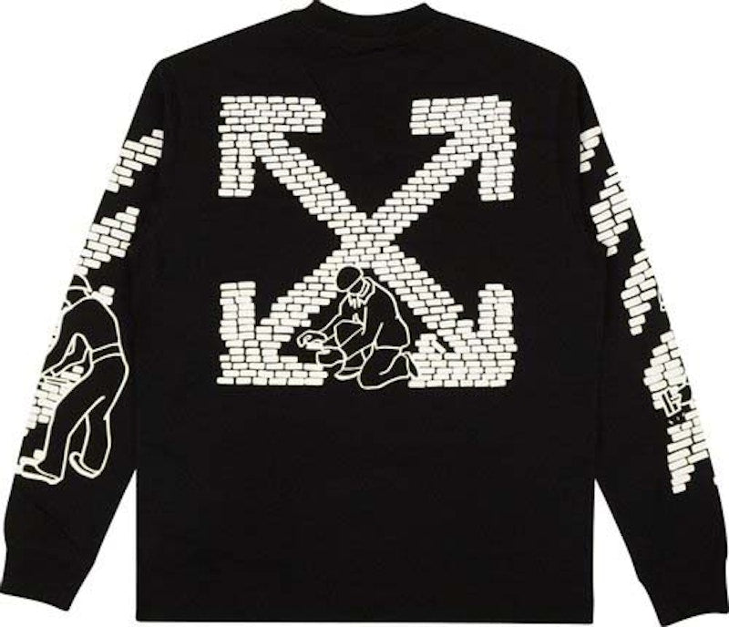 OFF-WHITE Bricks Skate L/S T-Shirt Black/White