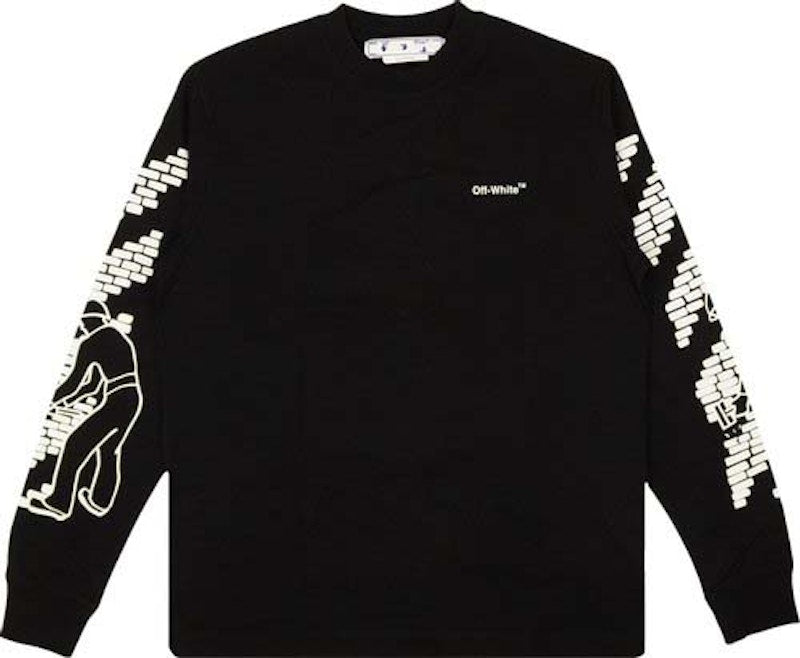 OFF-WHITE Bricks Skate L/S T-Shirt Black/White