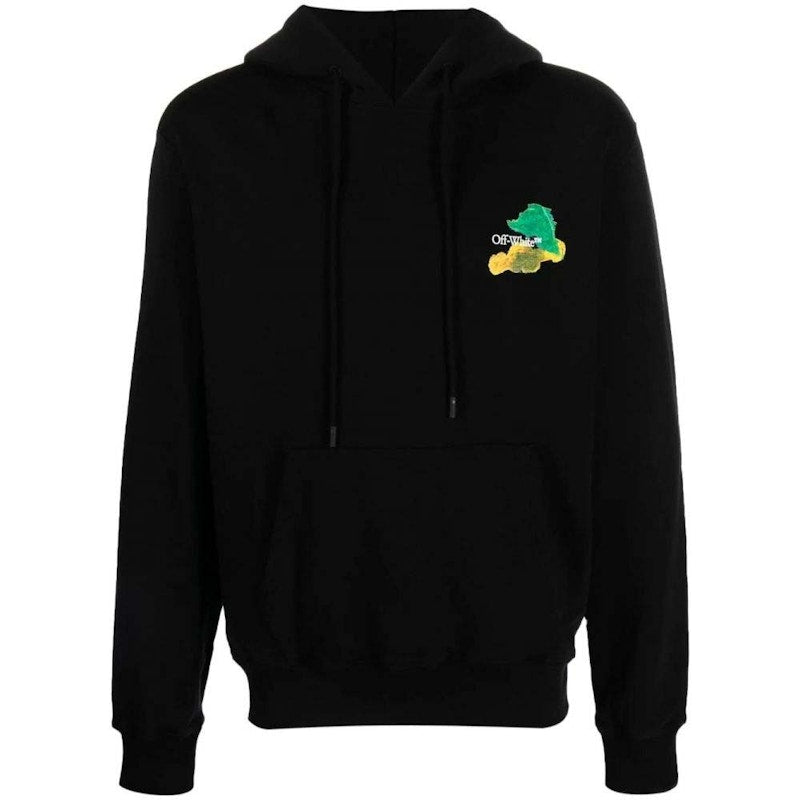 OFF-WHITE Brush Arr Slim Hoodie Black