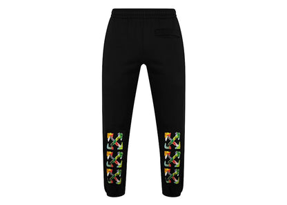 OFF-WHITE Brush Arrow Slim Shorten Sweatpants Black/Multicolor