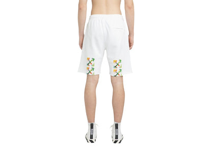 OFF-WHITE Brush Arrows Raw-Cut Shorts White/Multi