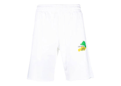 OFF-WHITE Brush Arrows Raw-Cut Shorts White/Multi