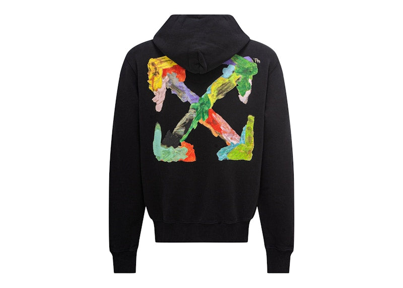 OFF-WHITE Brush Arrows Slim Skate Hoodie Black/Multi