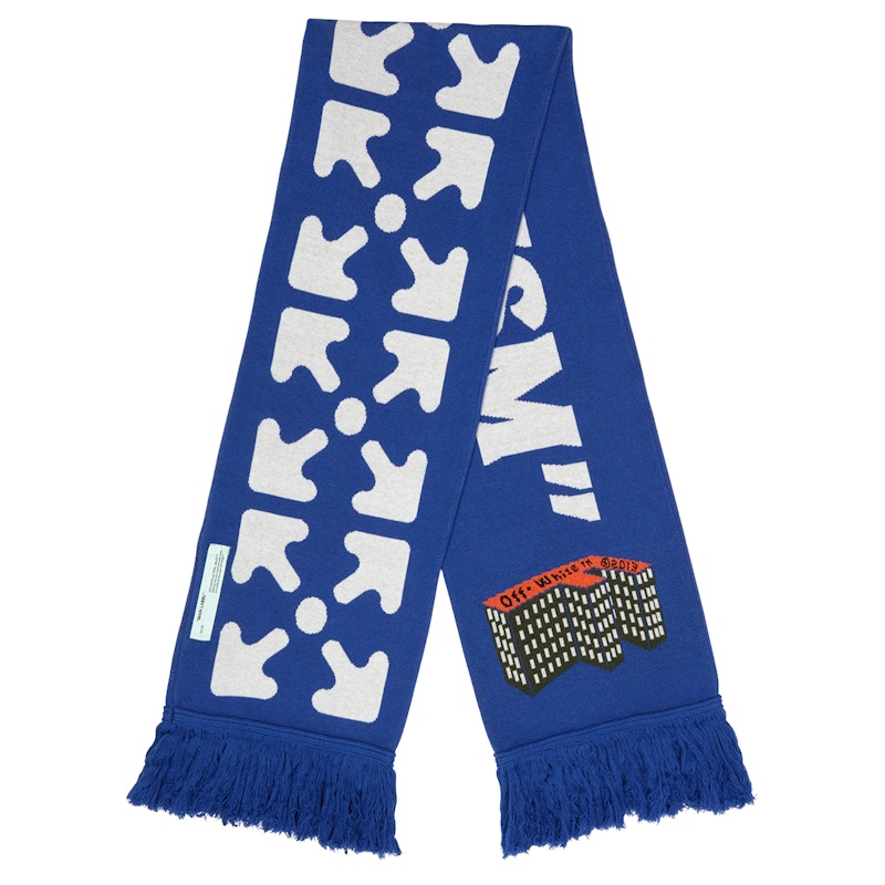 OFF-WHITE Building Scarf Blue/White