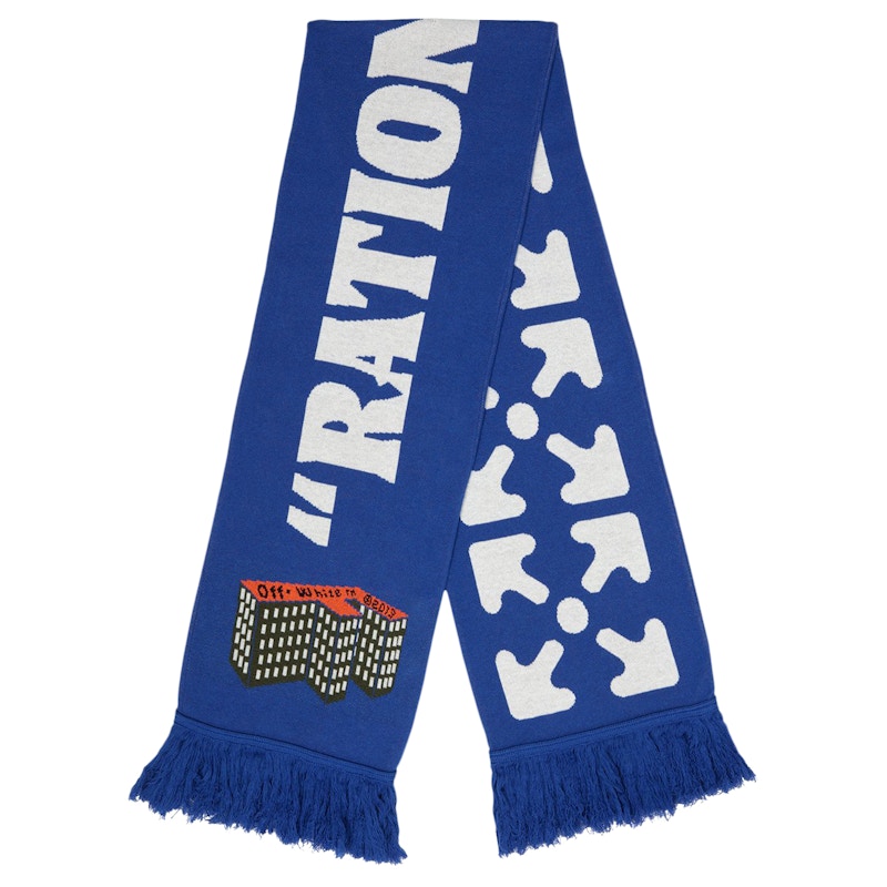 OFF-WHITE Building Scarf Blue/White