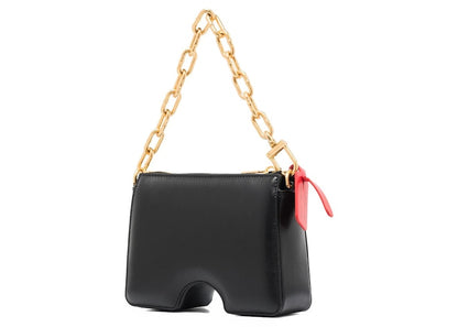 OFF-WHITE Burrow 15 Leather Mini Bag Black