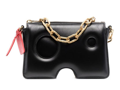 OFF-WHITE Burrow-22 Chain Link Shoulder Bag Black