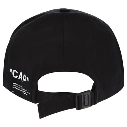 OFF-WHITE "CAP" Quote Hat Black/White
