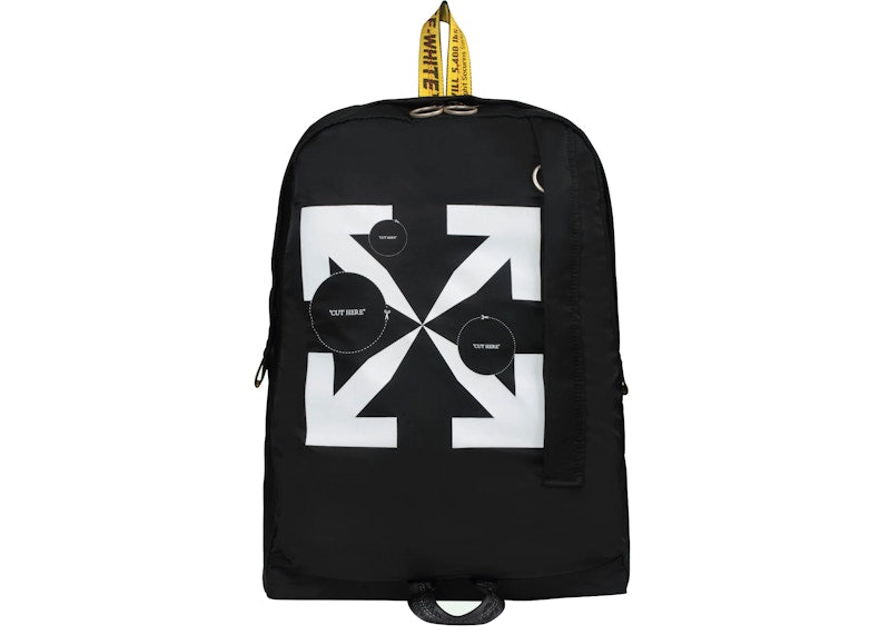 OFF-WHITE "CUT HERE" Backpack Black/White