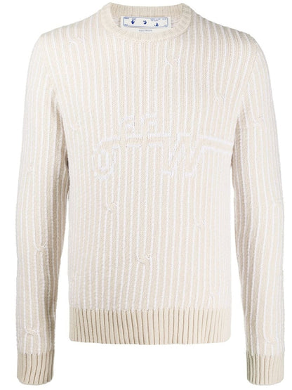 OFF-WHITE Cables Knit Sweater Off White