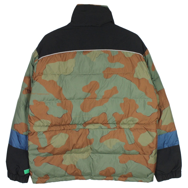 OFF-WHITE Camo Down Fill Puffer Jacket Green