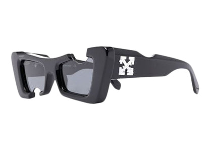 OFF-WHITE Cannes Cut-Out Cat-Eye Sunglasses Black/Grey (OERI021S22PLA0011007)