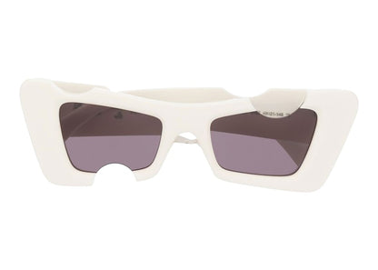OFF-WHITE Cannes Cut-Out Cat-Eye Sunglasses White/Grey (OERI021S22PLA0010107)