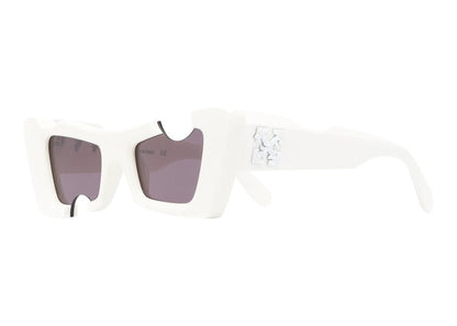 OFF-WHITE Cannes Cut-Out Cat-Eye Sunglasses White/Grey (OERI021S22PLA0010107)