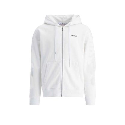 OFF-WHITE Caravag Arrow Slim Zip Hoodie White