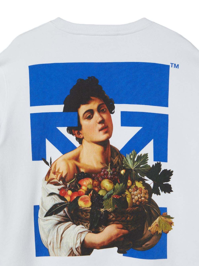 OFF-WHITE Caravag Boy Marker Slim Crewneck White