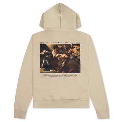 OFF-WHITE Caravag Crowning Over Hoodie Cream