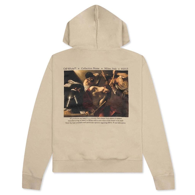 OFF-WHITE Caravag Crowning Over Hoodie Cream