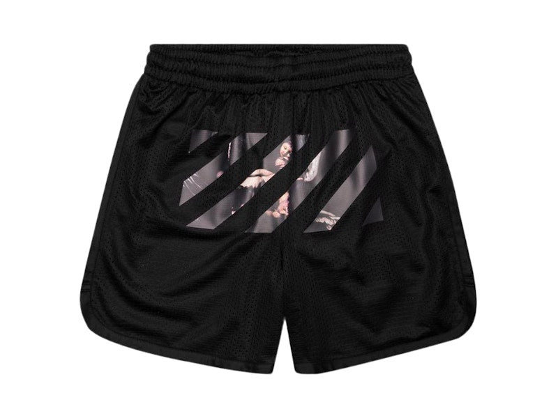 OFF-WHITE Caravaggio Arrows Mesh Shorts Black/Multicolor