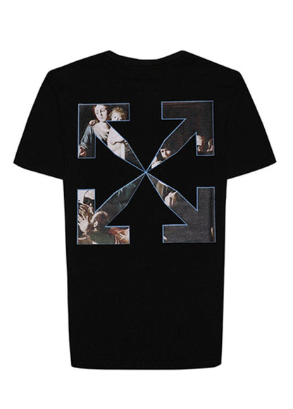 OFF-WHITE Caravaggio Madonna Of The Rosary Painting Oversized T-Shirt Black