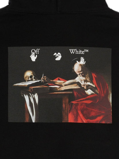 OFF-WHITE Caravaggio Paint Over Hoodie Black