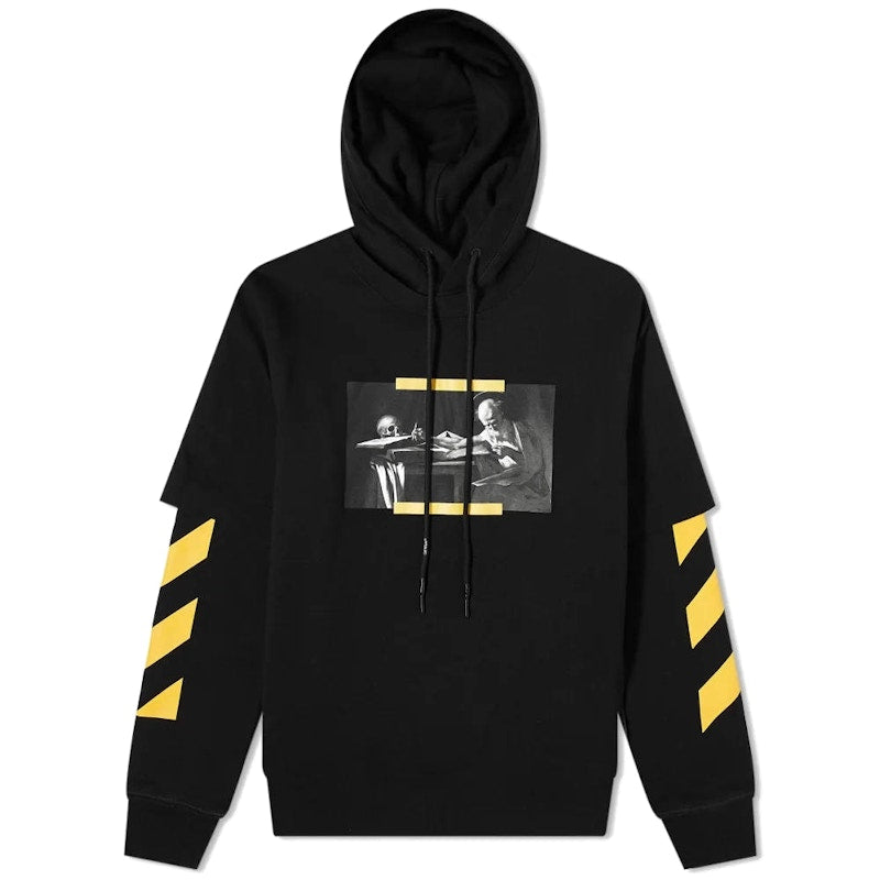 OFF-WHITE Caravaggio Painting Double Sleeve Hoodie Black
