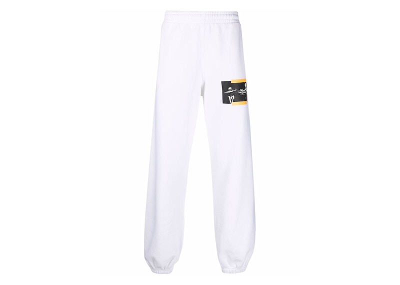 OFF-WHITE Caravaggio Painting St Jerome Writing Slim Sweatpants White/Black/Yellow