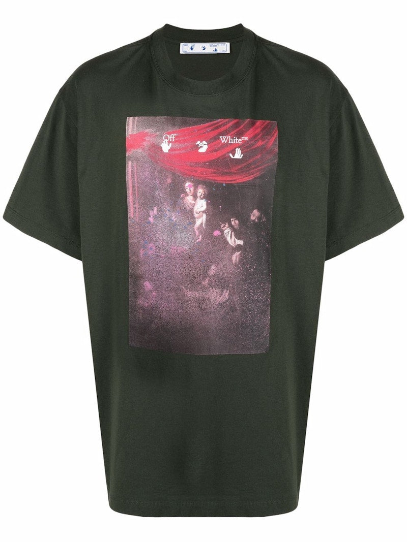 OFF-WHITE Caravaggio Painting T-shirt Green