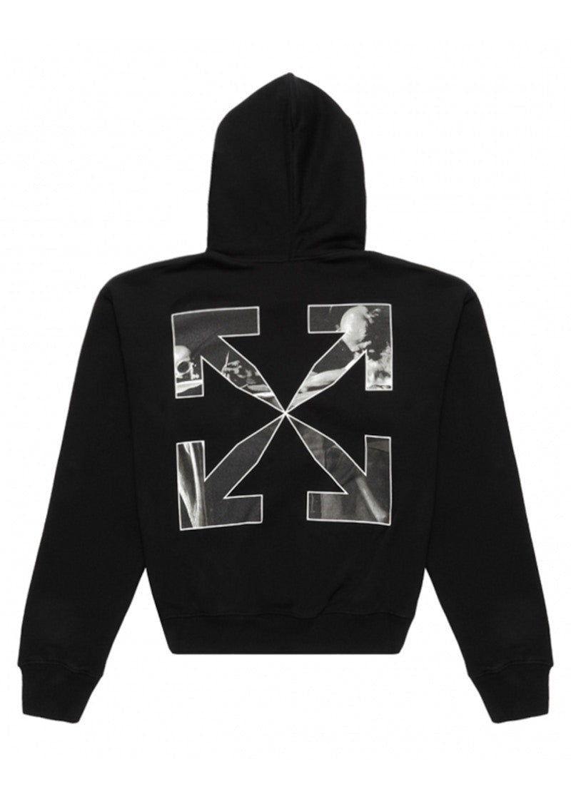 OFF-WHITE Caravaggio Saint Jerome Writing Arrows Hoodie Black/White